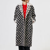 フラワージャガードウールコート