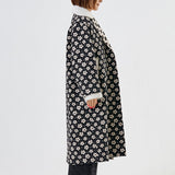 フラワージャガードウールコート