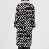 フラワージャガードウールコート