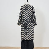 フラワージャガードウールコート