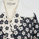 フラワージャガードウールコート