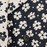 フラワージャガードウールコート