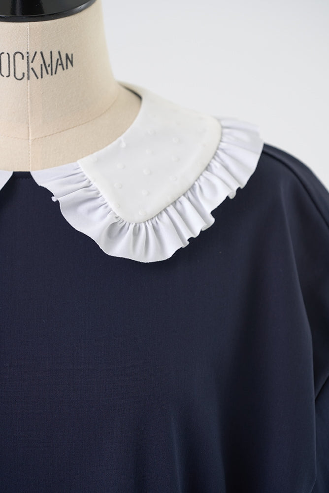 yori フロッキードット丸襟Tee yori フロッキードット丸襟teeの通販 by k3suke 's shop｜ラクマ