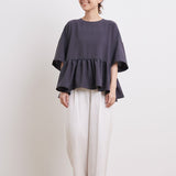 サテンワイドパンツ