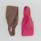 コットンチェックヘアバンド