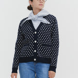 マリンドットニットカーデ