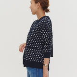 マリンドットニットカーデ