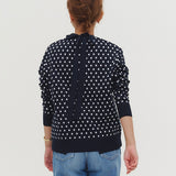 マリンドットニットカーデ