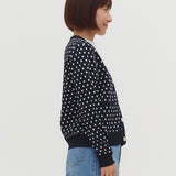 マリンドットニットカーデ