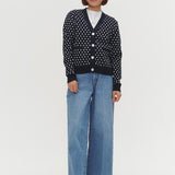 マリンドットニットカーデ