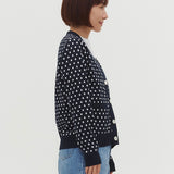 マリンドットニットカーデ