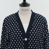 マリンドットニットカーデ